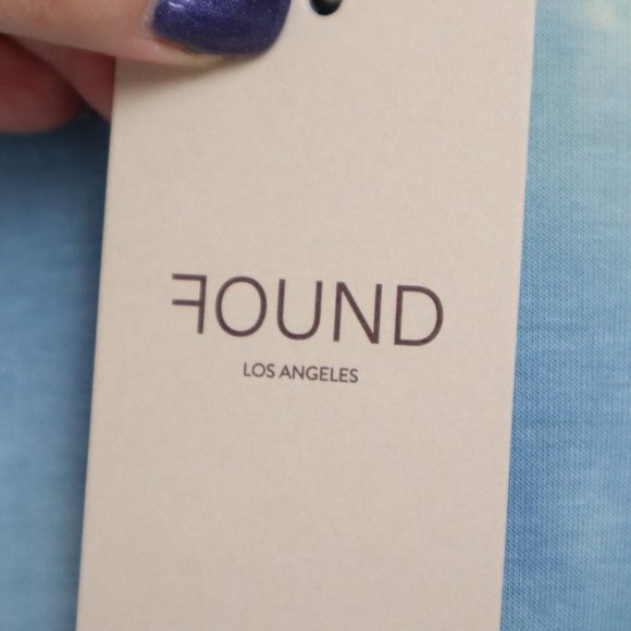 NEW Found Los Angeles Women's L Tie Dye Step Hem Cozy Sweatshirt Top Moon Shadow - Picture 7 of 8